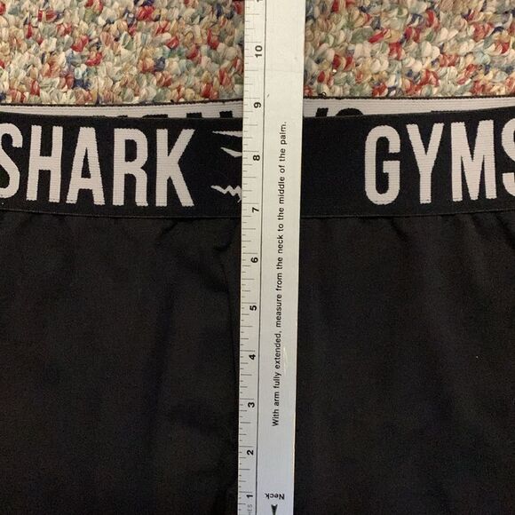 Gymshark Black High Waisted Logo Waistband Capri Leggings Size Small - Picture 7 of 9